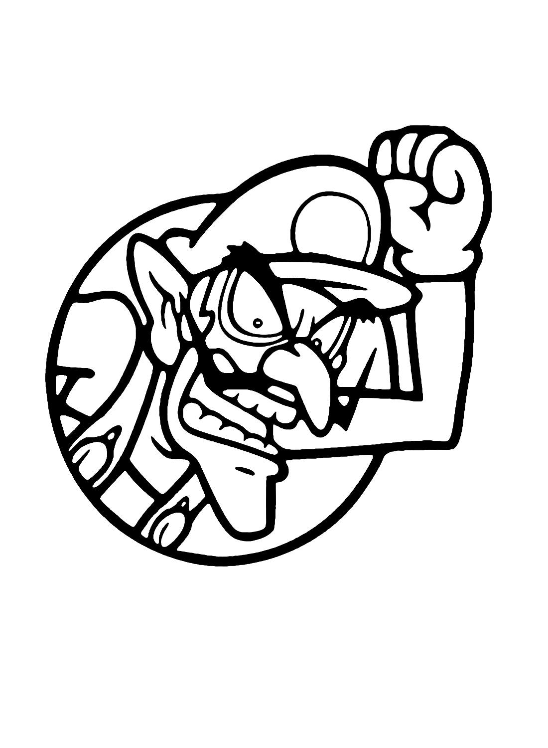 Waluigi coloring pages