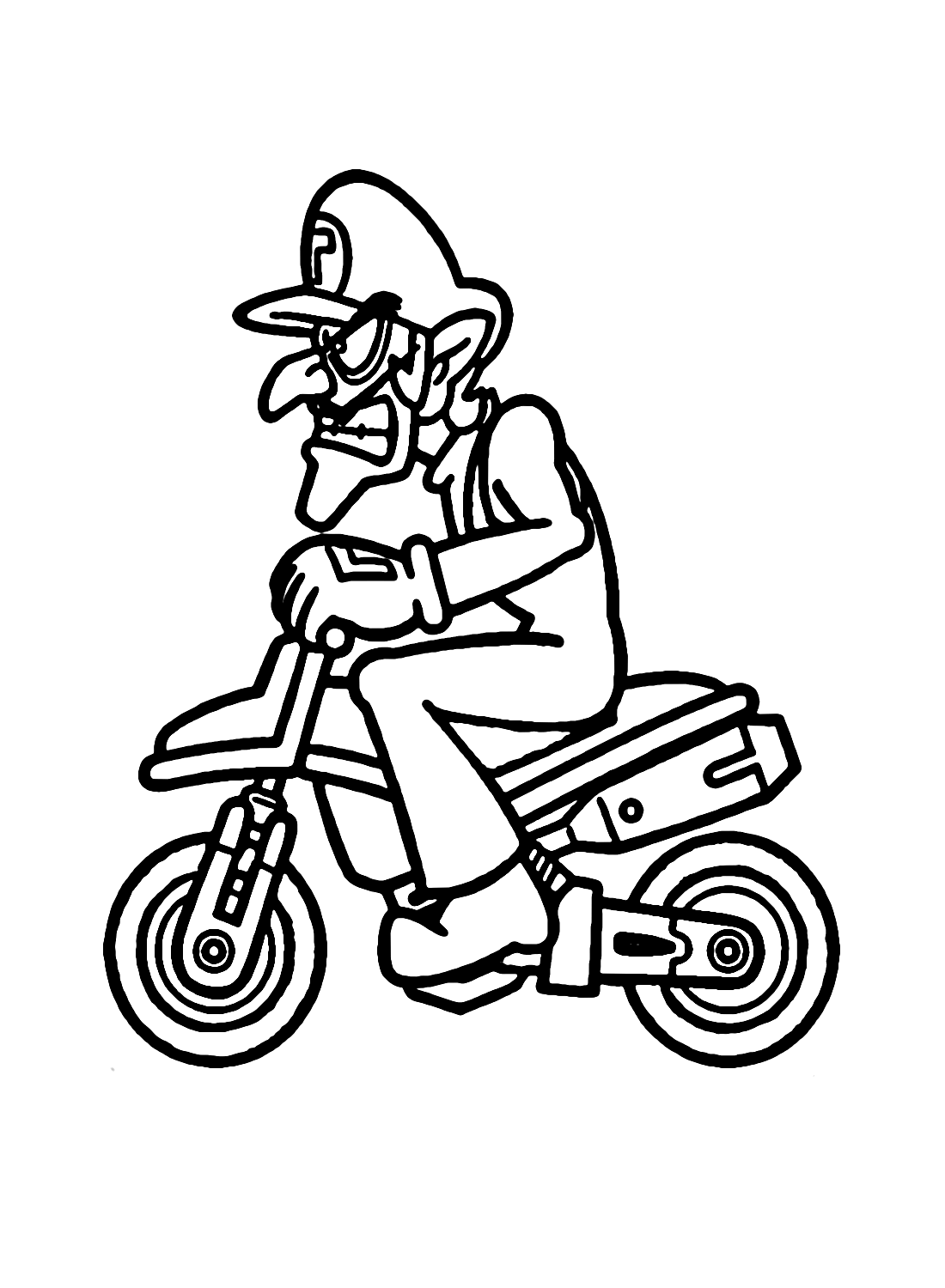 Waluigi coloring pages