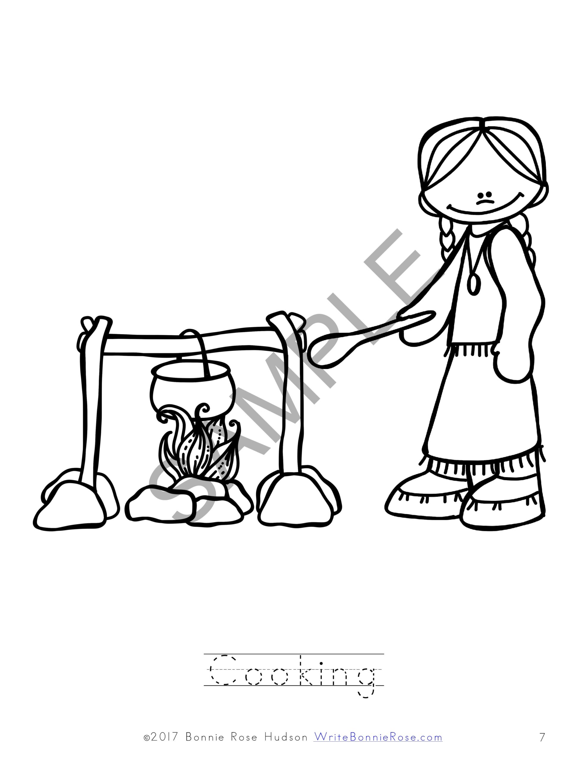 Meet the wampanoag coloring book