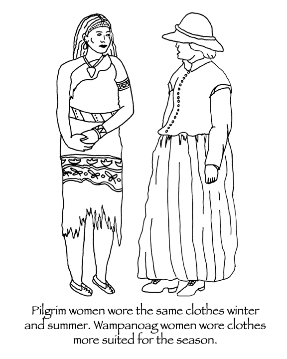 Clothes pilgrim and native american wampanoag by manyhoops on