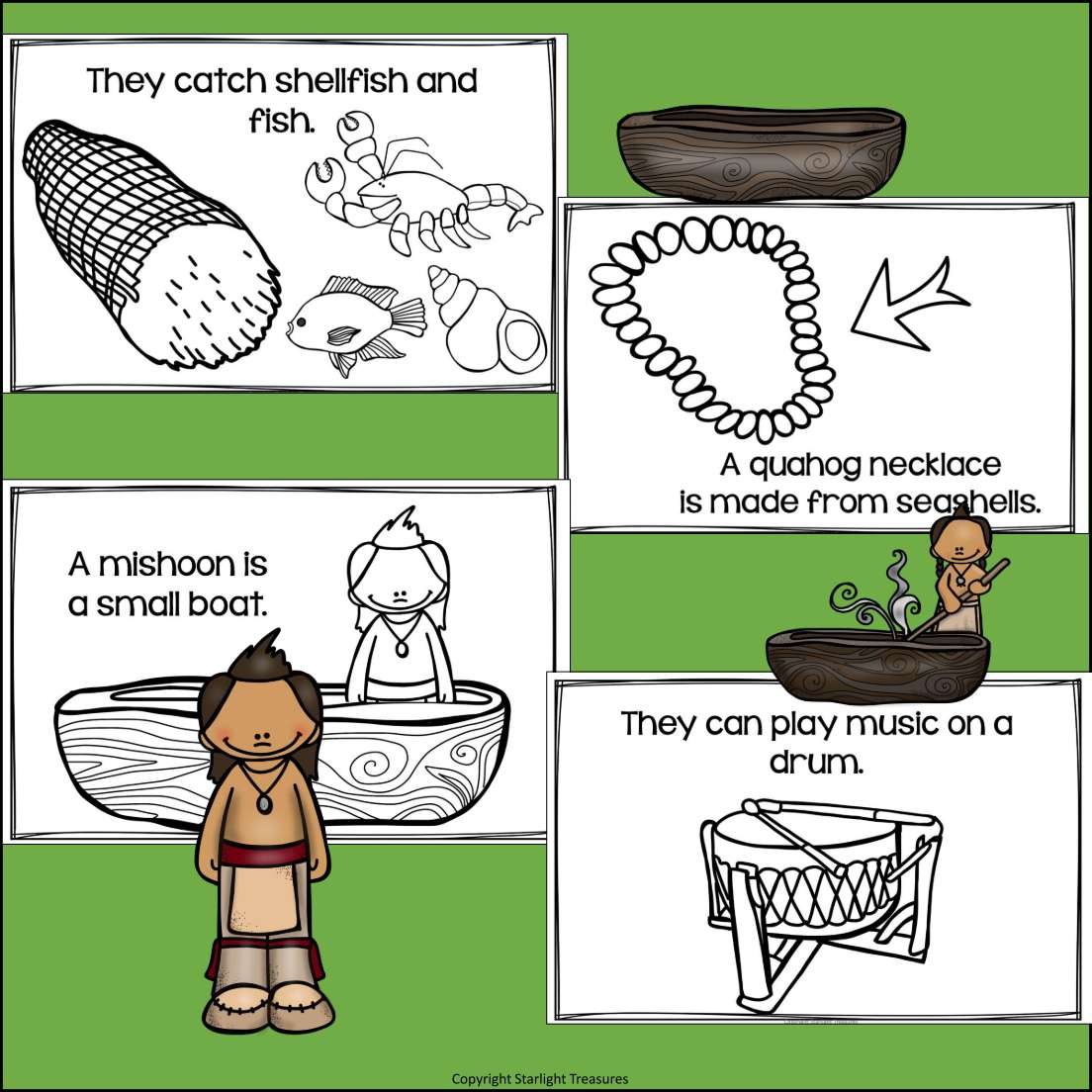 Wampanoag tribe mini book for early readers â starlight treasures llc