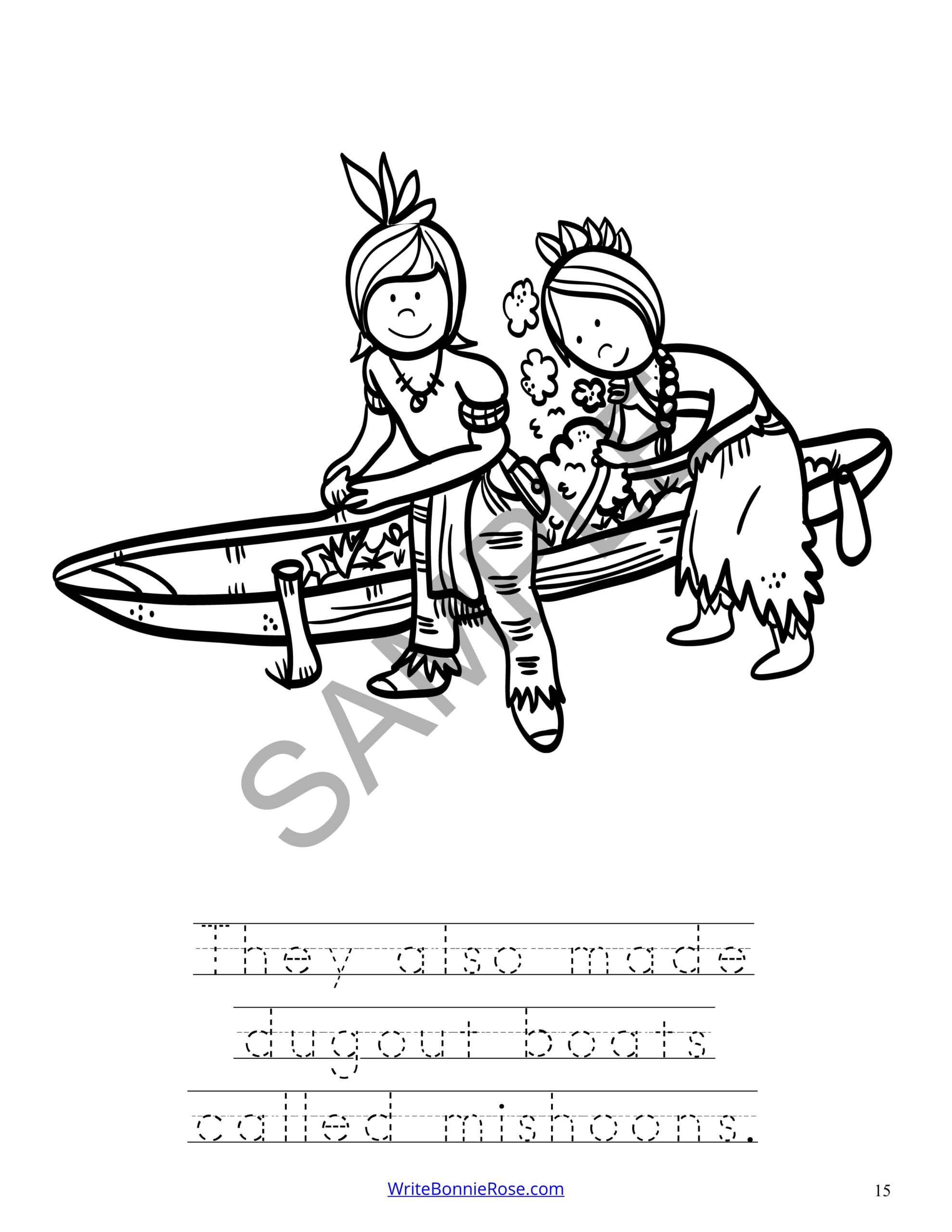 Get to know the wampanoag coloring book