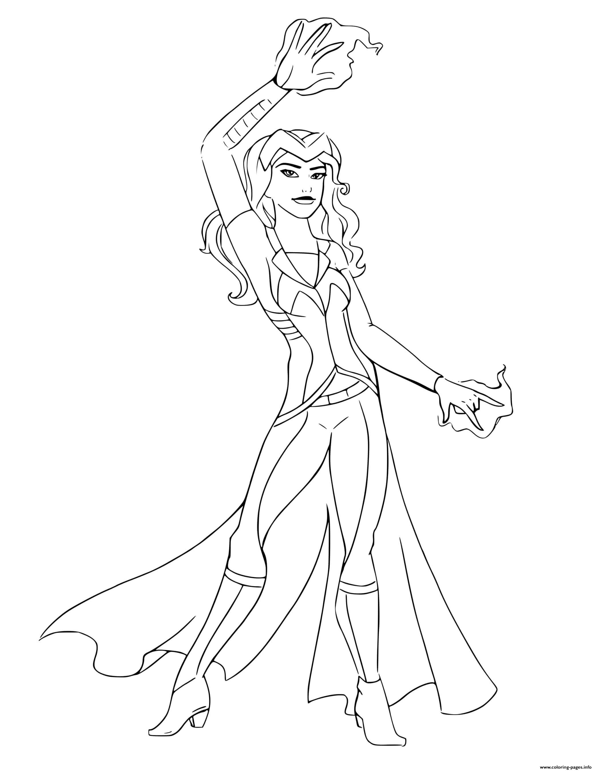 Wanda maximoff coloring page printable
