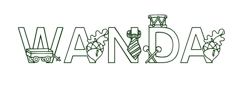 Coloring page first name wanda