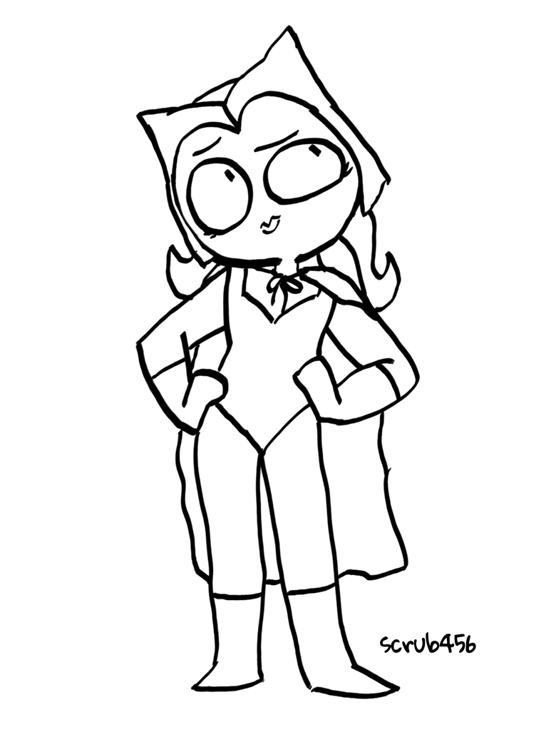 Wandavision coloring page wanda