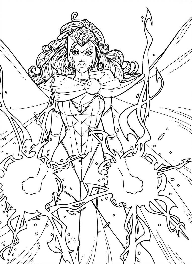Wanda maximoff by jamiefayx superhero coloring marvel coloring avengers drawings