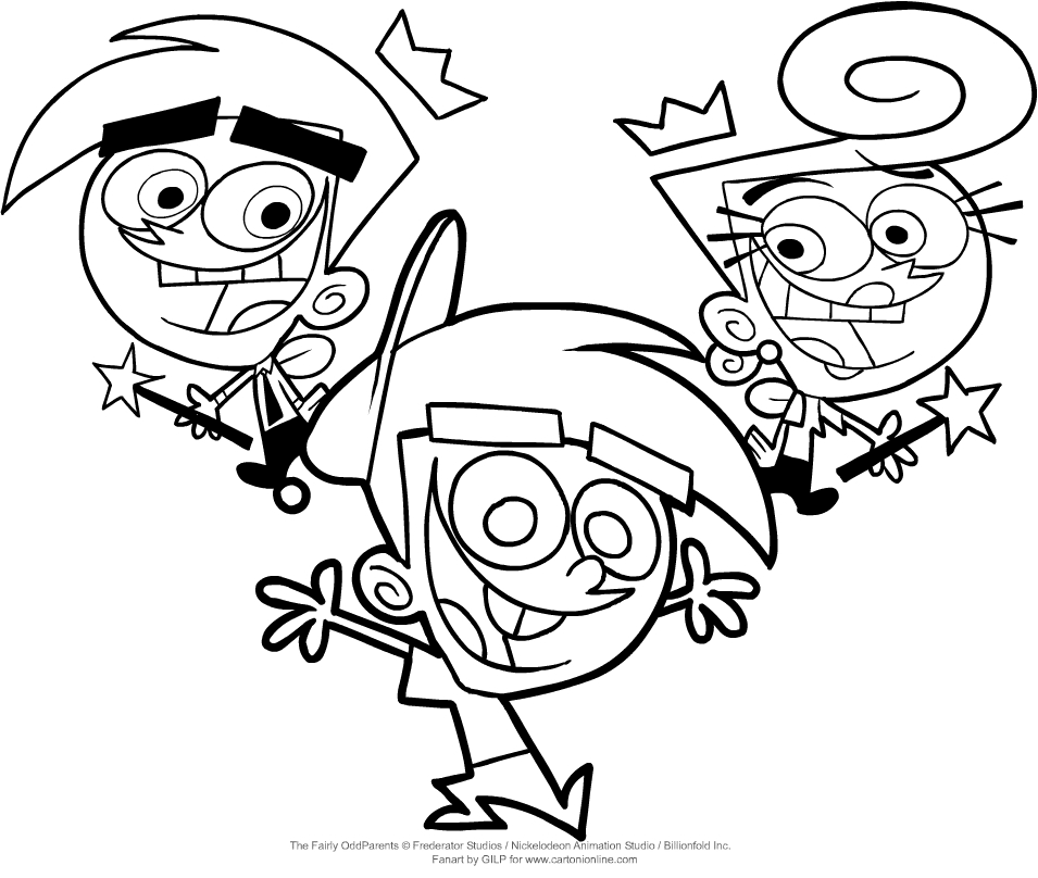 Fairly oddparents coloring pages printable for free download