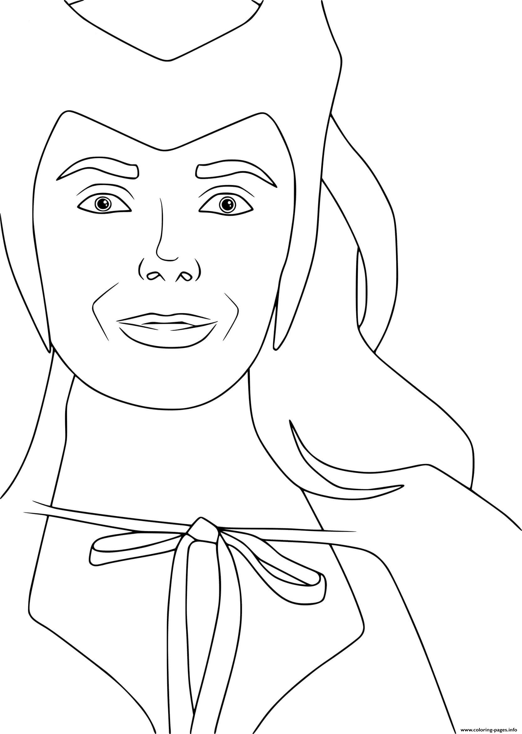 Wanda maximoff superhero coloring page printable
