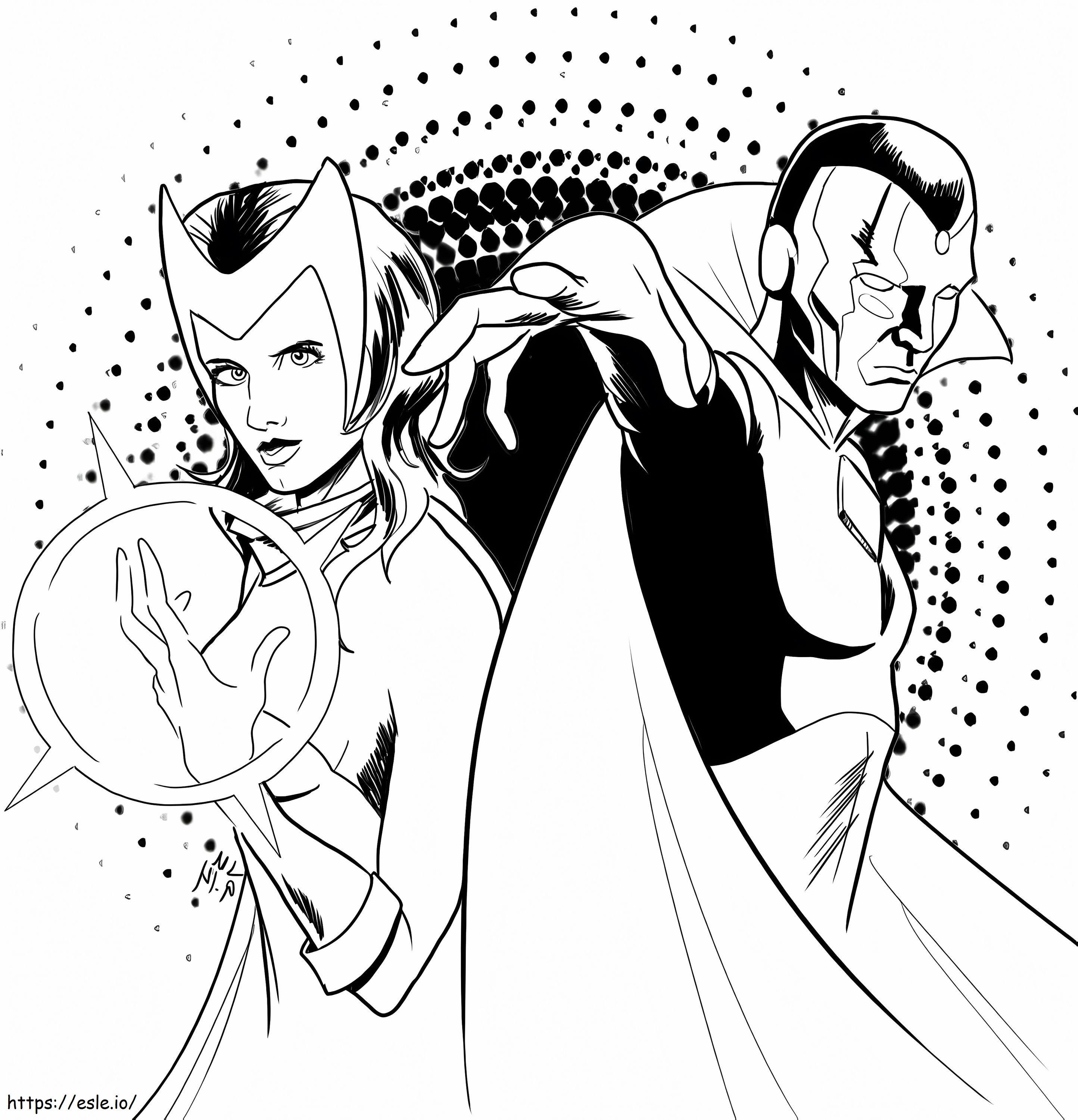 Awesome wandavisn coloring page