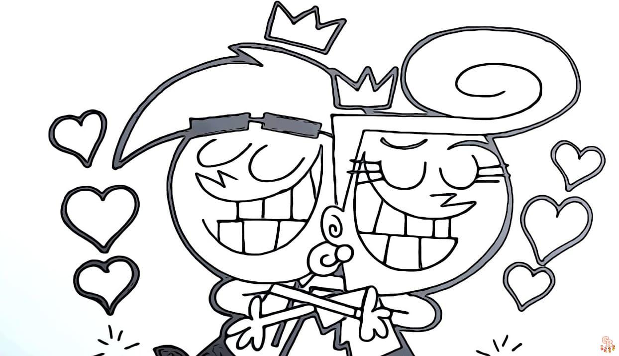 Printable fairly oddparents coloring pages free