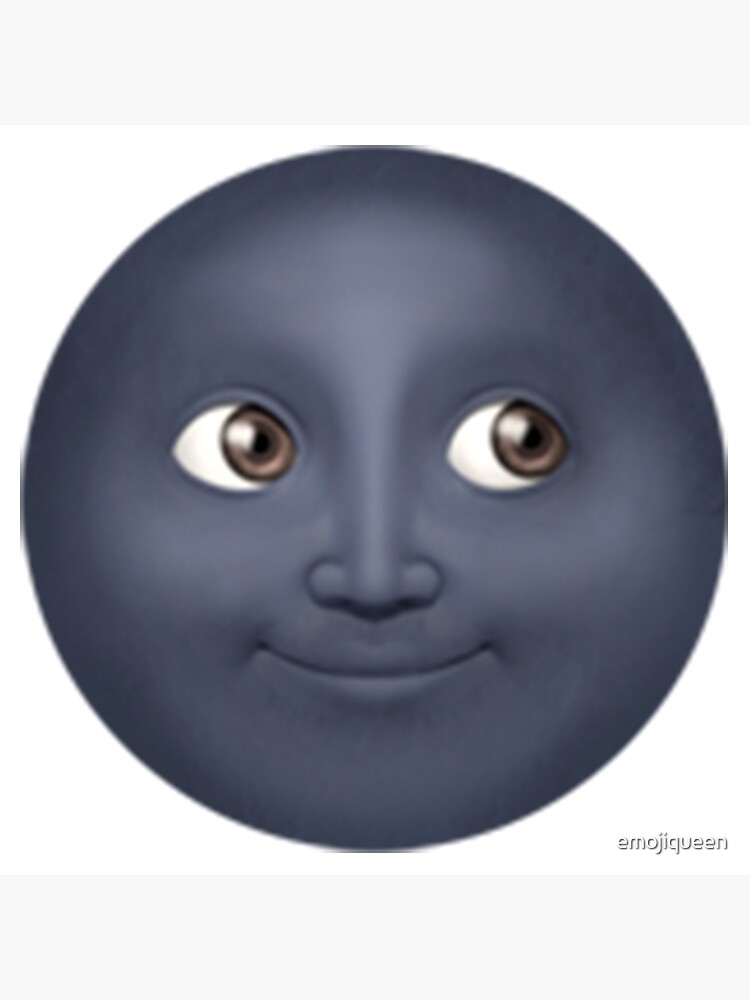 New moon emoji art board print for sale by emojiqueen