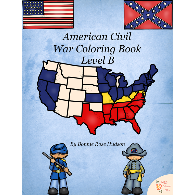 American civil war coloring book