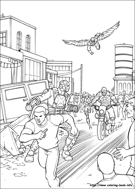 Captain america civil war coloring picture