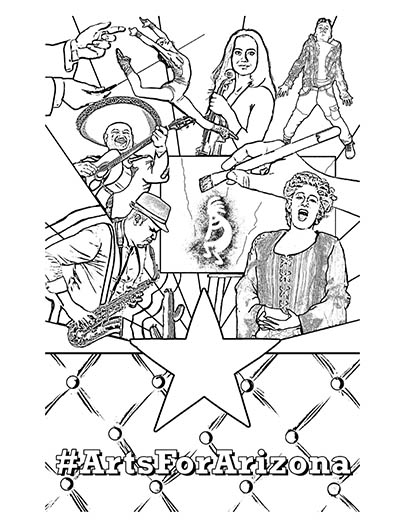 Arts for arizona coloring page