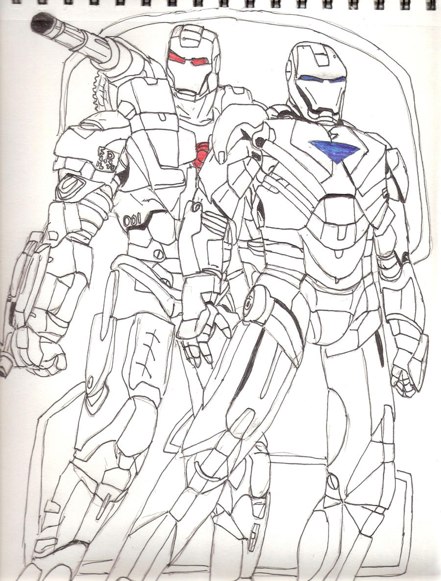 Iron man and war machine by natetravis on