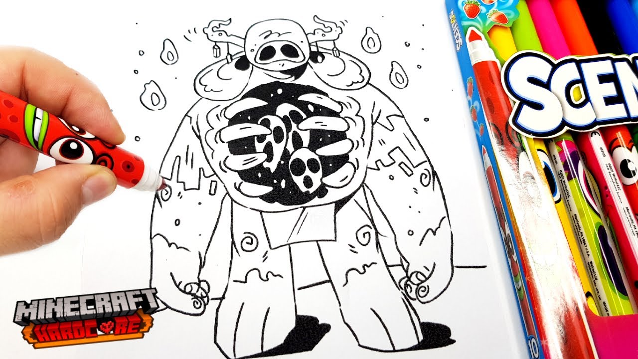 Minecraft warden coloring pages draw warden and coloring max brhon