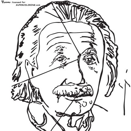 Einstein by andy warhol coloring page pagine da colorare per adulti libri da colorare paul gauguin