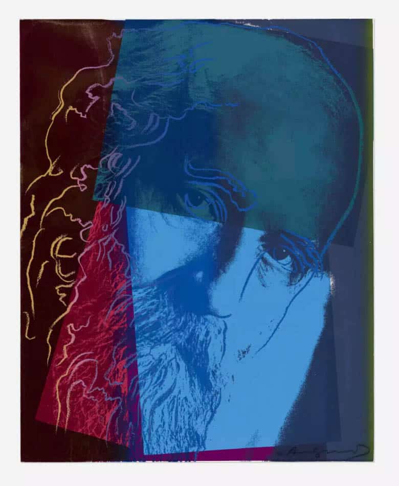 Andy warhol albert einstein from the ten portraits of jews of the twentieth century screen print