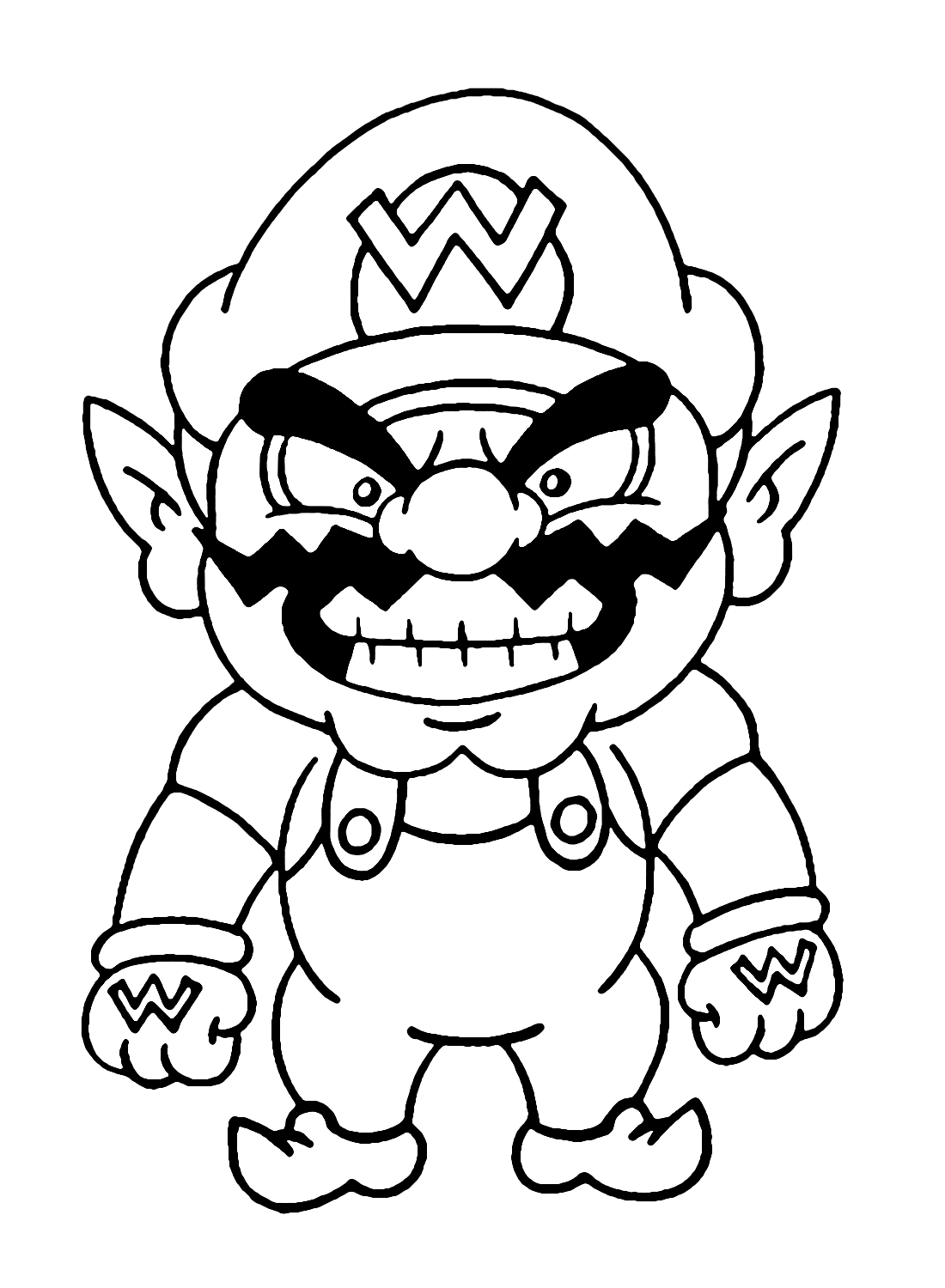 Wario coloring pages printable for free download