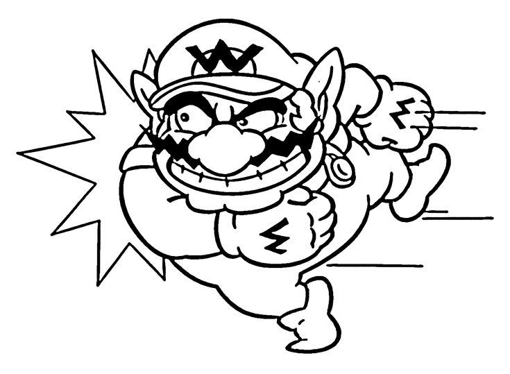 Wario coloring pages