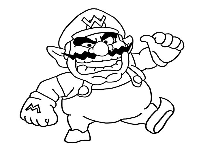 Wario coloring pages