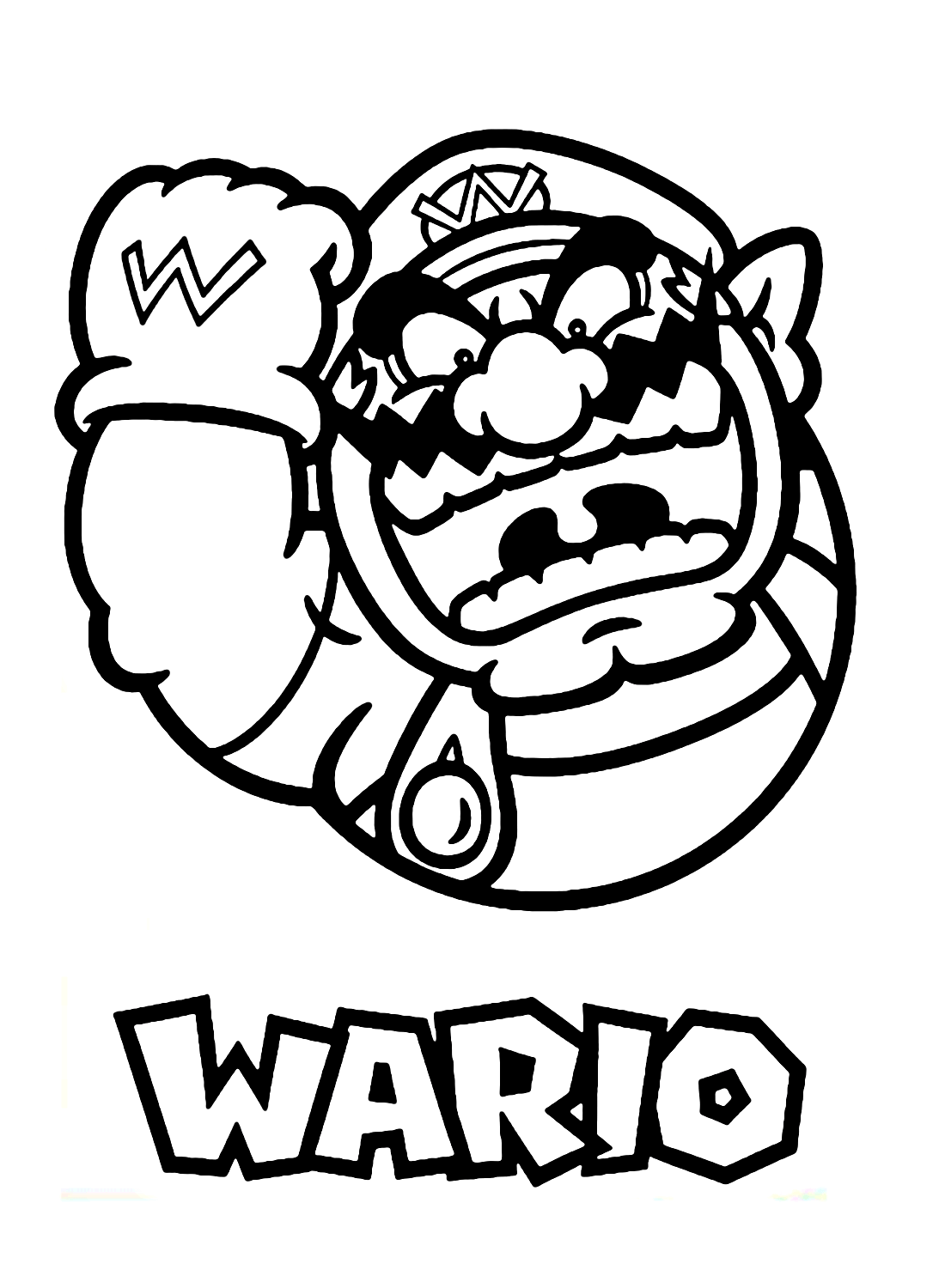 Wario coloring pages printable for free download