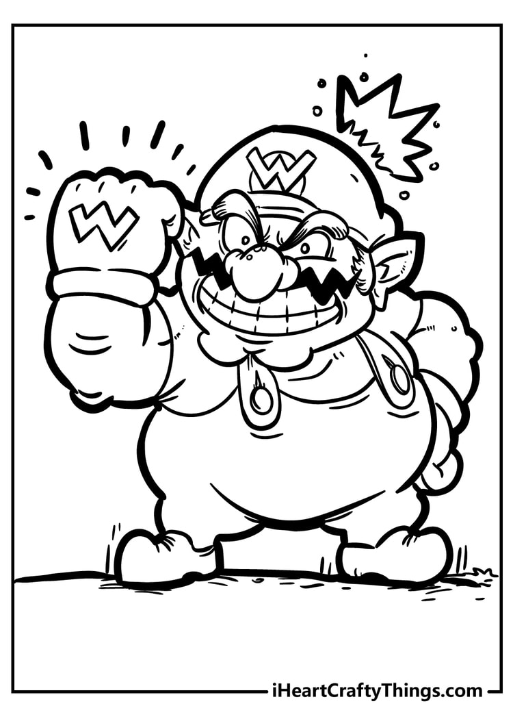 Super mario bros coloring pages free printables