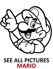 Printable coloring page of wario