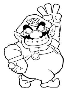 Wario coloring pages ideas coloring pages for kids coloring pages art tools