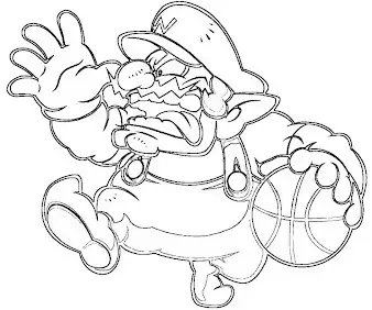 Coolest wario coloring pages