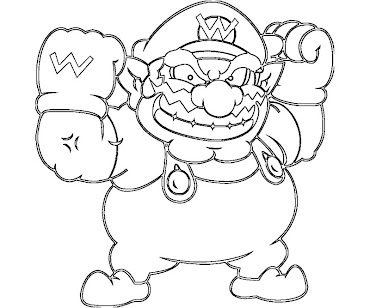 Wario coloring page