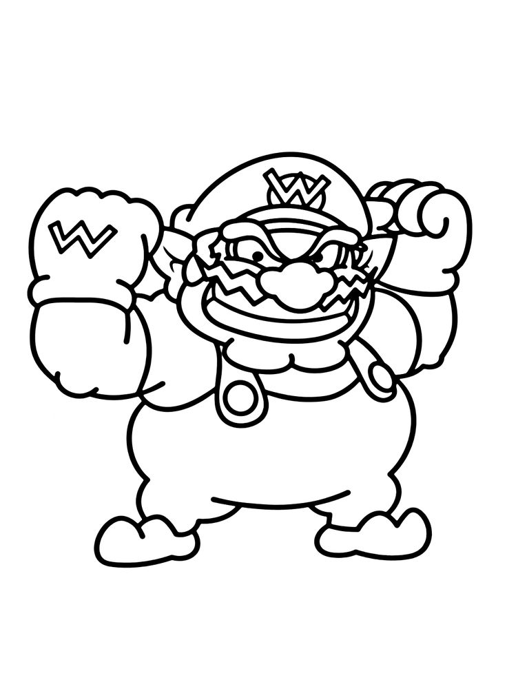 Wario coloring pages