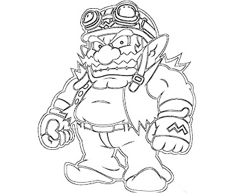 Wario coloring page