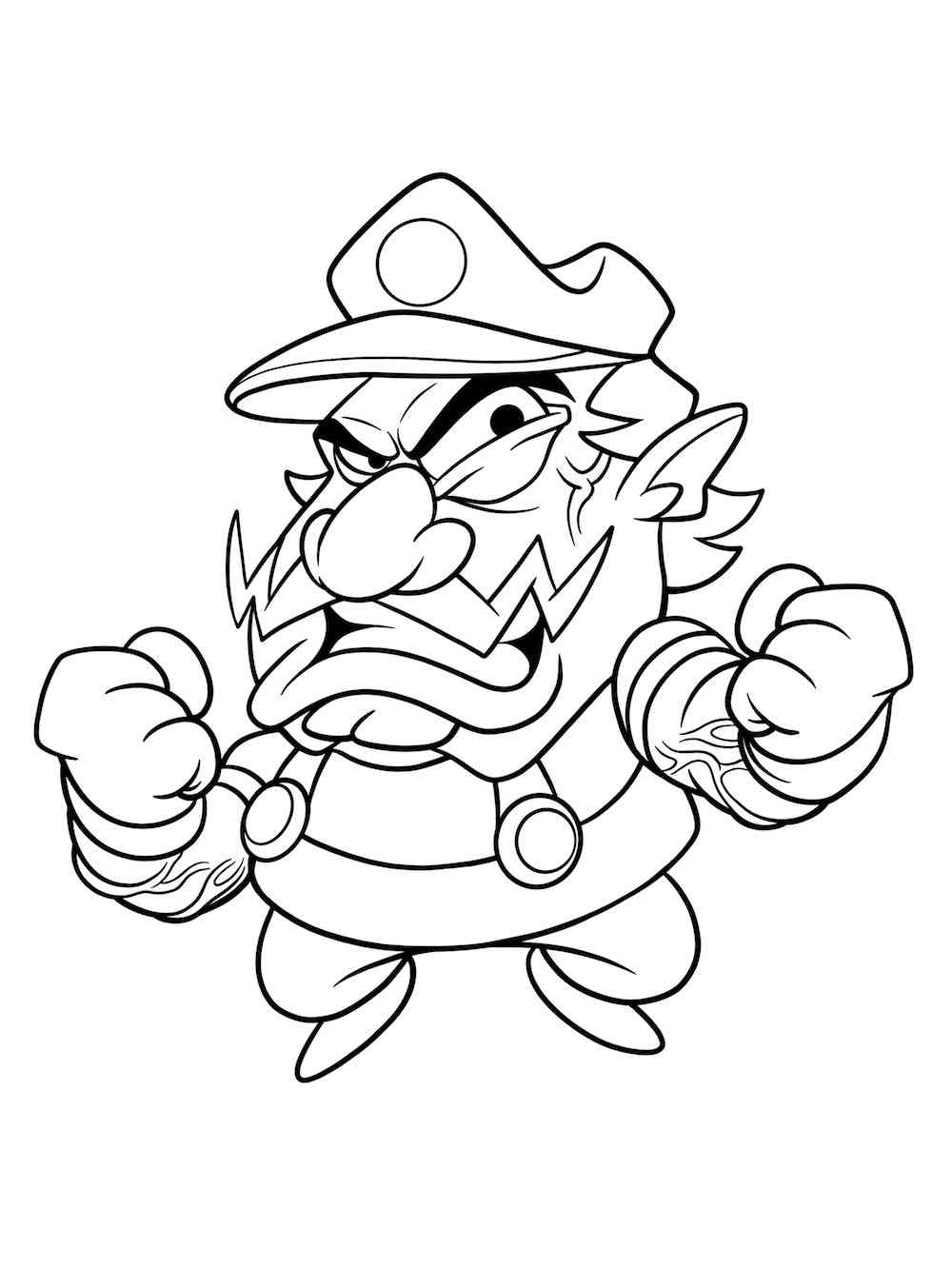 Wario coloring pages