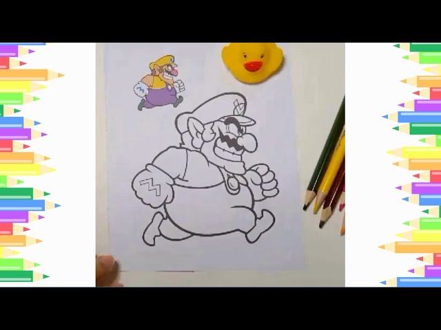 How to color wario super mario bros coloring wario super mario bros wario coloring pages