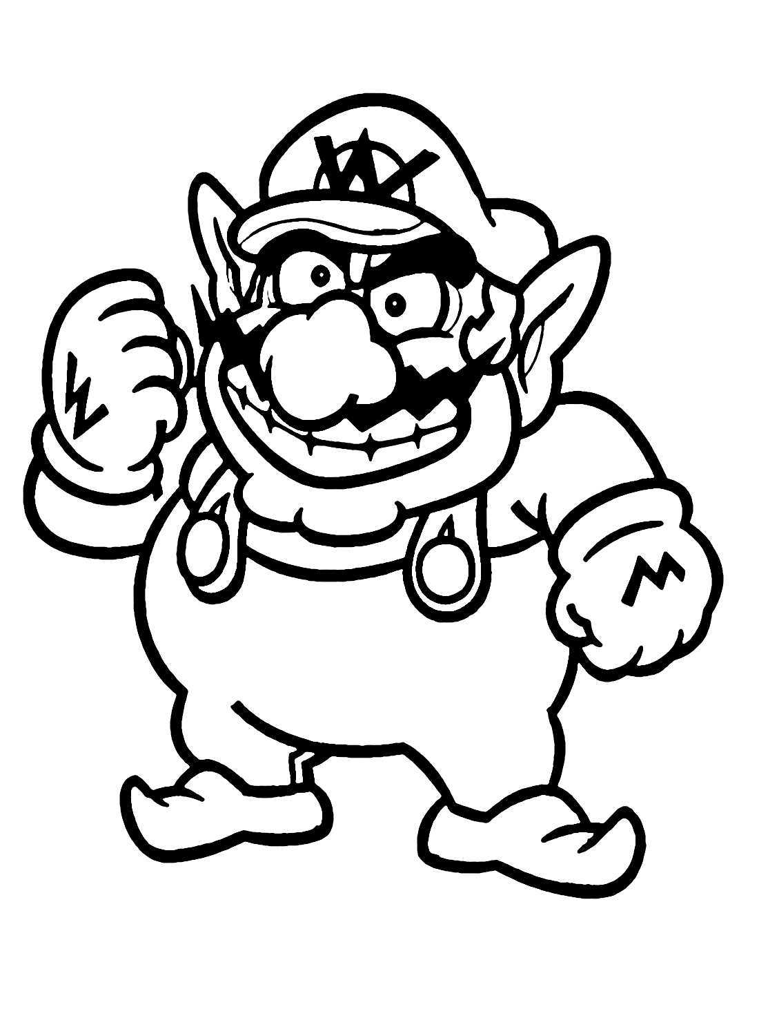 Wario coloring pages printable for free download