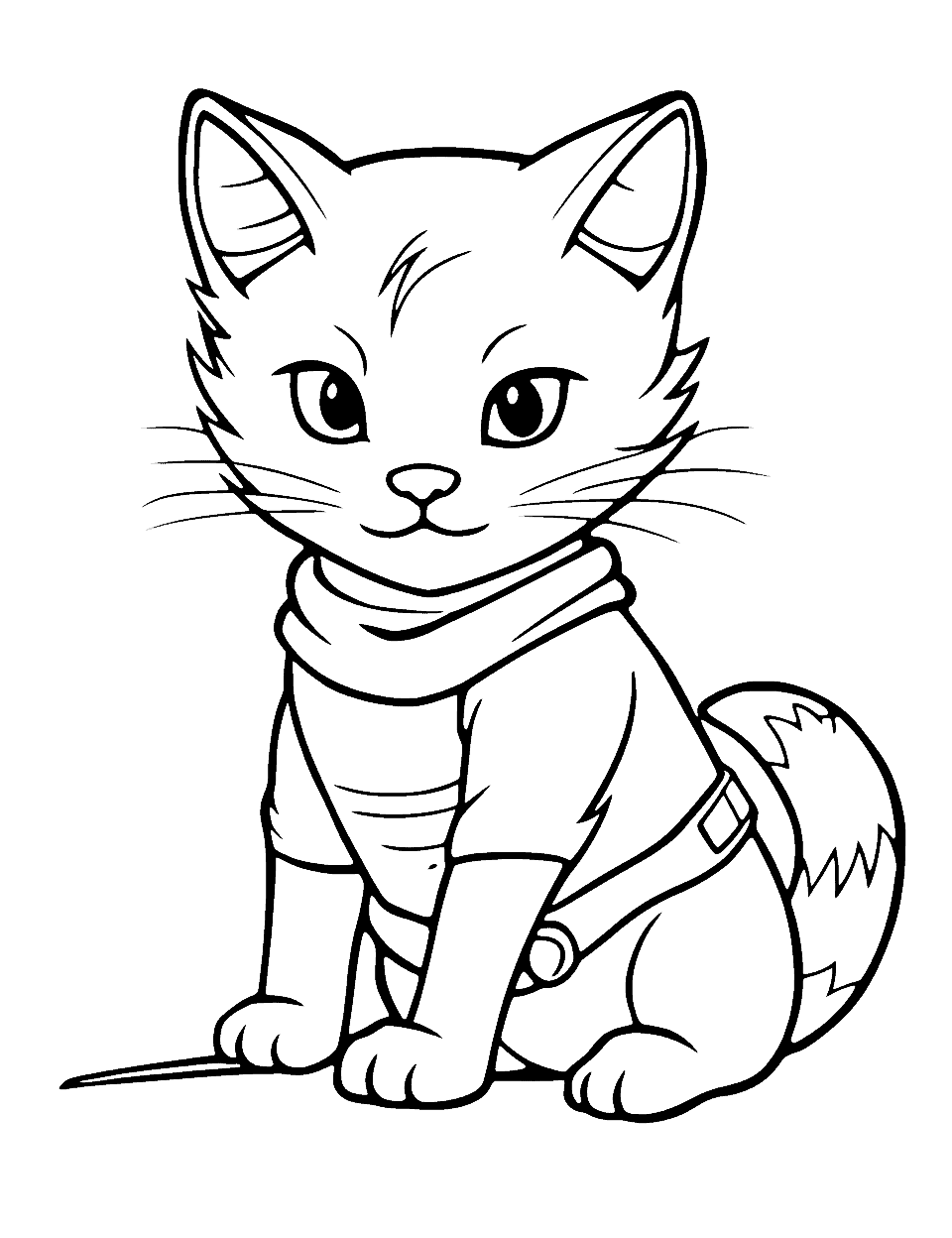 Cat coloring pages free printable sheets