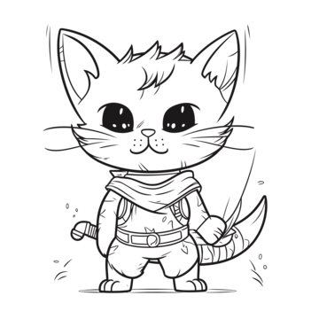 Warrior cat outline png transparent images free download vector files