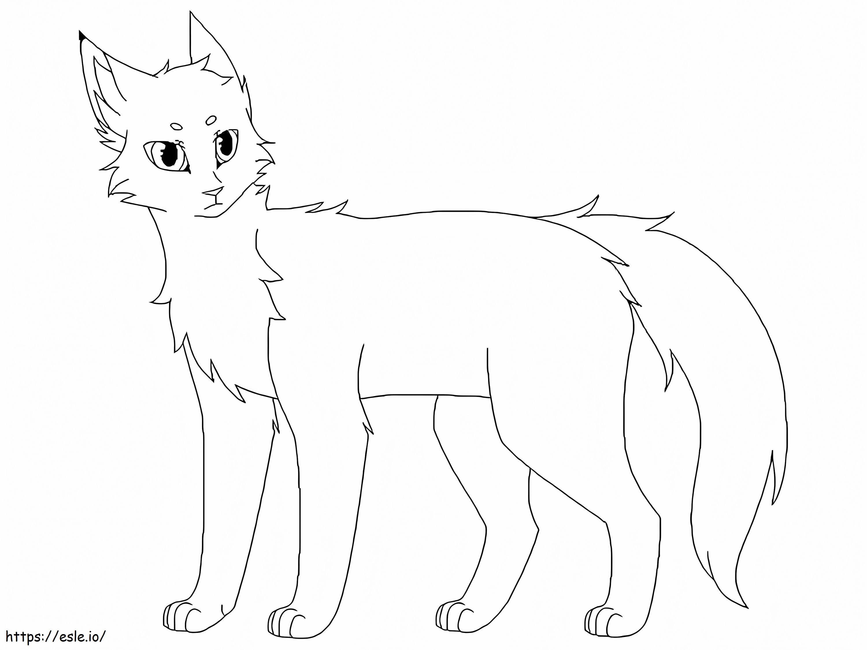 Simple warrr cats coloring page