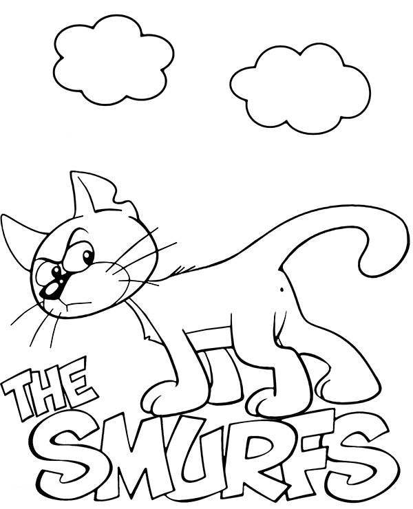 Printable coloring page azrael cat