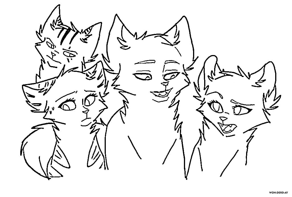 Warriors cats coloring pages free printable coloring pages