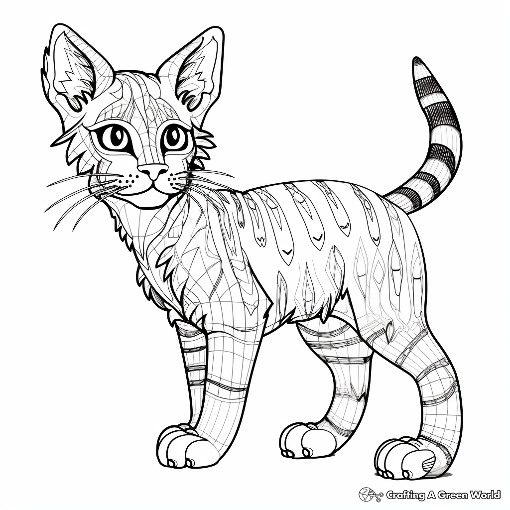 Hard cat coloring pages