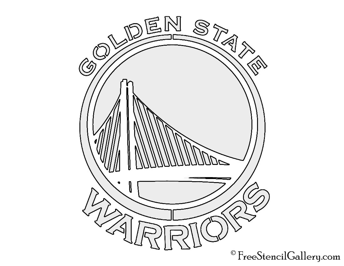 Nba golden state warriors logo stencil golden state warriors logo warrior logo nba golden state warriors