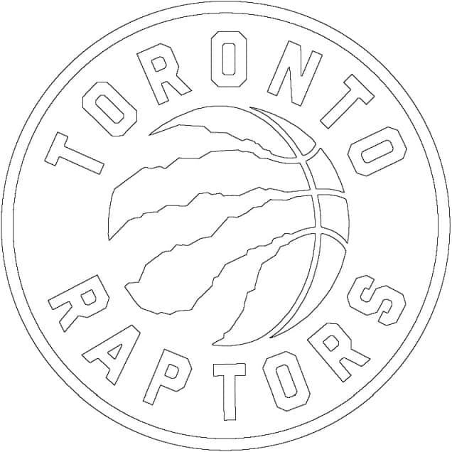 Toronto raptors logo coloring page