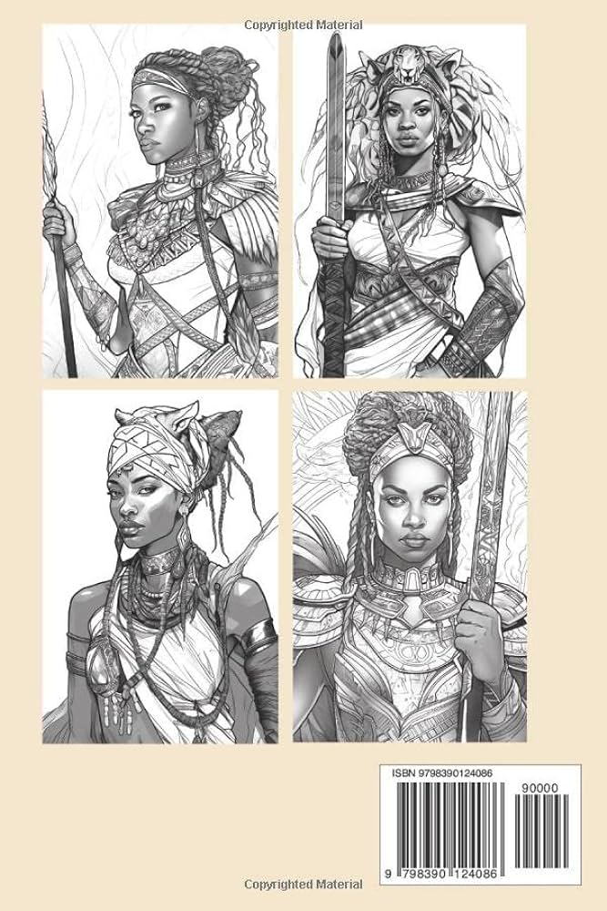 Black women warriors adult coloring book for women empowerment inspirational african american illustrations that will help you discover your inner creativity people of color coloring books silver kyra books