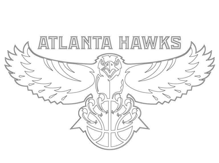 Warriors logo coloring page