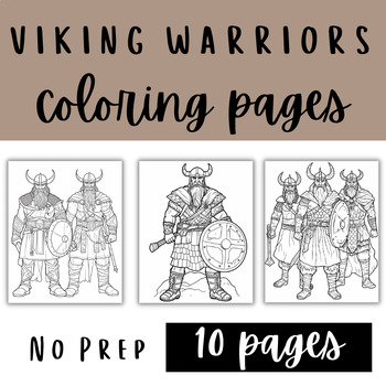 Viking warriors coloring pages by dollar dealz tpt