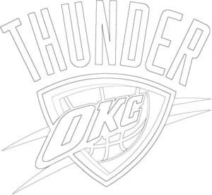 Oklahoma city thunder logo coloring page
