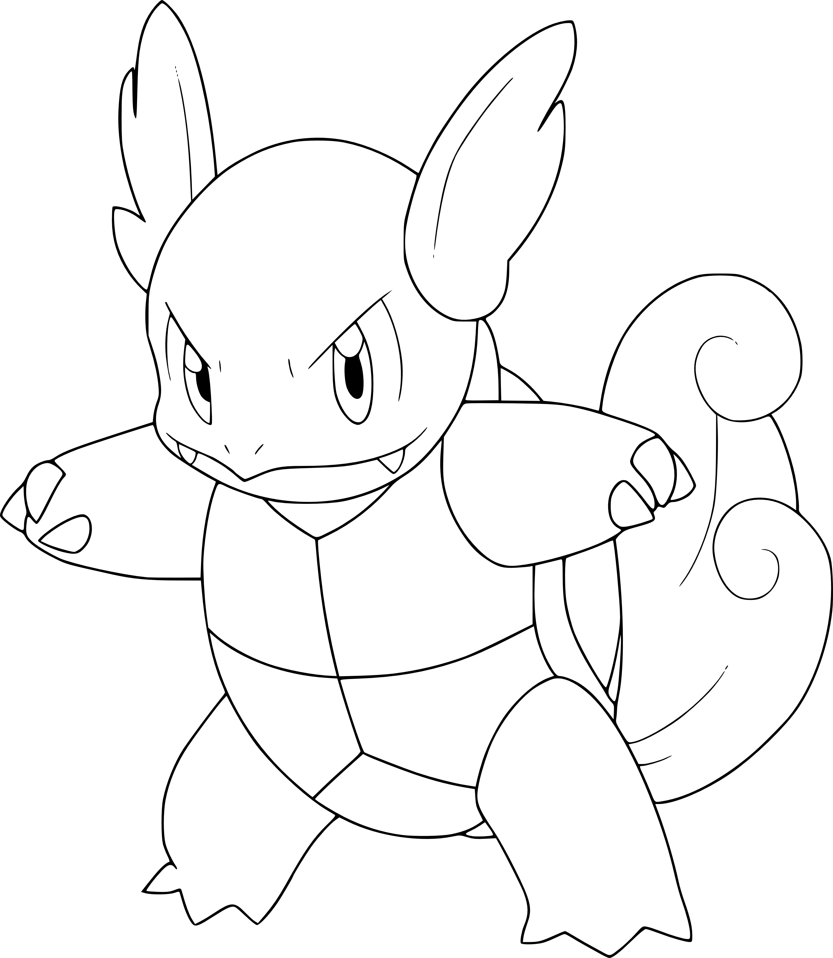 Wartortle pokemon coloring page