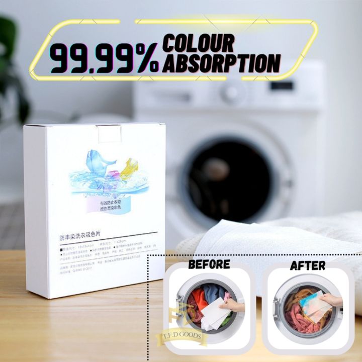 Anti dye paper color absorb sheet washing machine laundry cloth anti pewarna penyerap warna éæèç èç åæç æèéæè